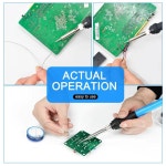 BeBosLook 수리용 전기 납땜 다리미 용접 재작업 스테이션 히트 펜 팁 온도 조절 60W