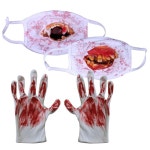 할로윈소품 호러마스크 분장 장식 소품세트