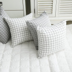 디케이홈 순면 라인체크 쿠션커버 쿠션
