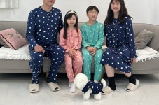 폭스클럽 피치기모 심플 원피스잠옷 커플파자마