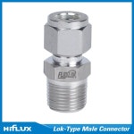 하이플럭스 락피팅 Lokfitting - Male Connector 3 8-1 2 PT - FLMC-0608R