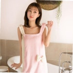 여성 밴딩 투톤 랩스커트 샤워가운 여자가운 골프가운 블루-화이트