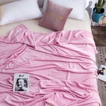 엔와이코리아 솔리드 극세사담요 캠핑 소프트 침대담요 100x150