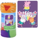 XWI Peppa Pig 담요 114 x 152 45 60 팀 페파 수지 양 캔디 고양이 별 79061