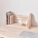 책상위 간편 고무나무 원목 확장형 책꽂이 대 감성 미니