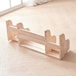 책상위 간편 고무나무 원목 확장형 책꽂이 대 작은 잡지