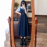 복고풍 페이크 롱원피스