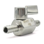 호스 바브 미니 밸브 위생 등급 304 스테인레스 스틸 12 25 x Handle