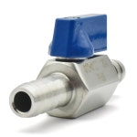 호스 바브 미니 볼 밸브 위생 등급 304 스테인레스 스틸 12-25mm 가스 물 오일 스킨 조인트