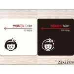 WOMEN TOILET 왼쪽화살표2 부착형 안내판