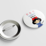 디자인아지트 디자인아지트 디자인아지트 캐릭터버튼 백설공주 뱃지 어린이집 유치원 준비물 백설공주2