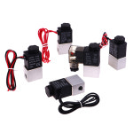1PC 12V 24V 220V 솔레노이드 밸브 1 8 물 공기 가스 용 양방향 개방 직접 작동 공압 1 8 24V