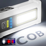 휴대용 미니 고출력 LED 손전등 USB 충전식 전술 손전등 강력한 자석 야외 비상 조명 토치