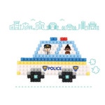 유니 블럭 경찰차 X2개 디폼 미니 블록 놀이