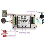 BLDC 3 상 컨트롤러 드라이버 홀리스 DC 드라이브 보드 충전동 400W ZS-X14