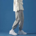 남성 겨울 기모안감 오버핏 면 조거팬츠 긴바지 2컬러