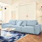 에싸 카리브 슬림 4인 카시미라 패브릭 소파