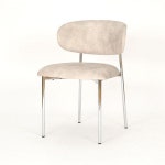 가구산책 크롬 스틸 패브릭 의자 H6606