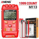 ANENG M113 미니 디지털 멀티미터 AC DC 전압계 600V 1999 카운트 멀티메트로 옴 NCV 저항 도구