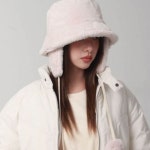 귀도리 벙거지 겨울 사파리 밍크퍼 포근 방한 모자 버킷햇 탈부착 지퍼 스타일 포인트