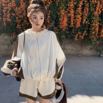 루즈핏 후드티 반바지 세트 1P 트레이닝 데일리 셋업