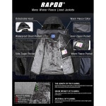 라푸 남성 겨울 스키 스노우 재킷 산악 방수 방풍 레인 Small