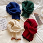 도톰하고 부드러운 원단 따뜻한 남여공용 라벨 머플러