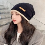 여성 레이어드 니트비니 겨울모자 여자비니 4컬러