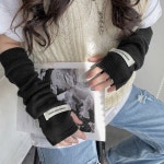 여성 겨울 심플 니트암워머 팔토시 롱 핸드워머 4컬러