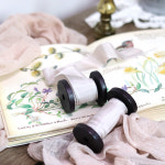 실크리본 염색원단 청첩장리본 결혼서약서리본 실버문5yd 고급선물포장끈