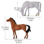 Evemodel O 스케일 1 43 PVC 모델 말 동물 철도 풍경 개 AN4302 12