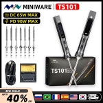 TS101 전기 원래 납땜 인두 조정 가능한 온도 USB 휴대용 디지털 용접 스테이션 90W Miniware TS