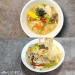 우정제면소 맑은해물맛 칼국수6인분 수제비6인분 면1kg 수제비1kg 스프12봉