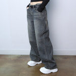 파라노말샵 데님 그레이청 와이드 팬츠 파라노말샵