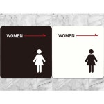 WOMEN 오른쪽화살표2 부착형 정사각안내판