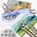 초보자 학생 6pcs 구 아슈 유화 아크릴 브러시 1 3 5 7 9 11 수채화 브러쉬