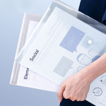 델리 A4 투명 파일 폴더 버튼식 파일폴더 10개입