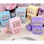 슬롯머신 미니게임기키홀더 가방고리 푸린 1개