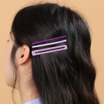 옆머리 집게핀 실핀2종 퍼플세트 포인트 헤어핀