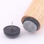 캡이 가구 펠트 발 패드 20 개 헤비 듀티 네일 온 슬라이더 글라이드 나무 의자 테이블 다리 바닥 보호대