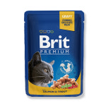 브릿 프리미엄 캣 파우치 연어+송어