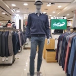 크로커다일 겨울 안감 융 가디건 셔츠 레이어드 니트 티셔츠 CDA-A6-KW4382