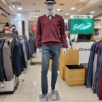 크로커다일 남성 크로커다일 F W 겨울 안감 융 가디건 셔츠 레이어드 니트 티셔츠 CDA-A6-KW4382