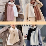 투톤 꽈배기 여성 롱 머플러 목도리 겨울 간절기 핫템