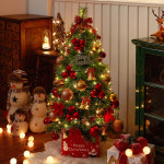 골든벨 뉴리얼 솔잎 눈꽃 트리 풀세트 전구포함