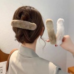페이크퍼 악어집게핀 밍크 퍼 올림머리핀 올림머리집게핀 악어 왕집게핀 헤어삔 털집게핀 반묶음