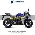 떼르미뇨니 야마하 YZF-R3 2015-20 티타늄 카본 슬립온 머플러 Y108094CF