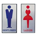 알루미늄 화장실 안내판 표찰 팻말 표지판 2종 문구 남자 H1801