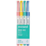 에센티 트윈 형광펜 4색 세트 뉴브리즈