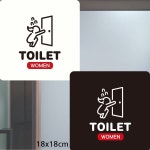 TOILET 부착형 정사각안내판 WOMEN